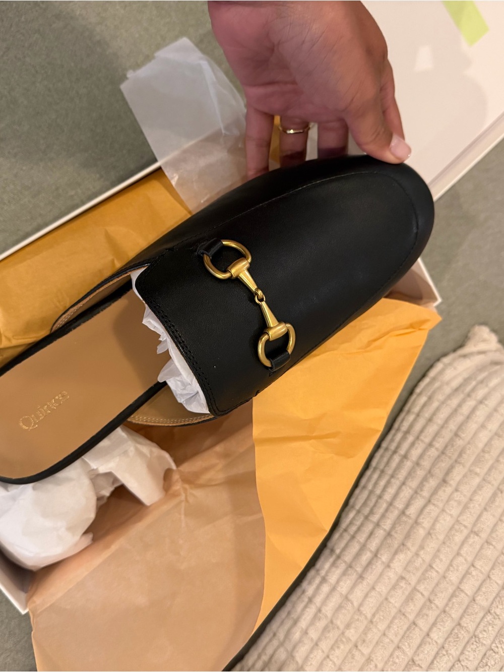 Quince Leather Horsebit Loafer Mule
